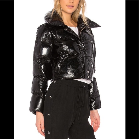 LPA 600 puffer jacket coat patent leather XS - Picture 1 of 9